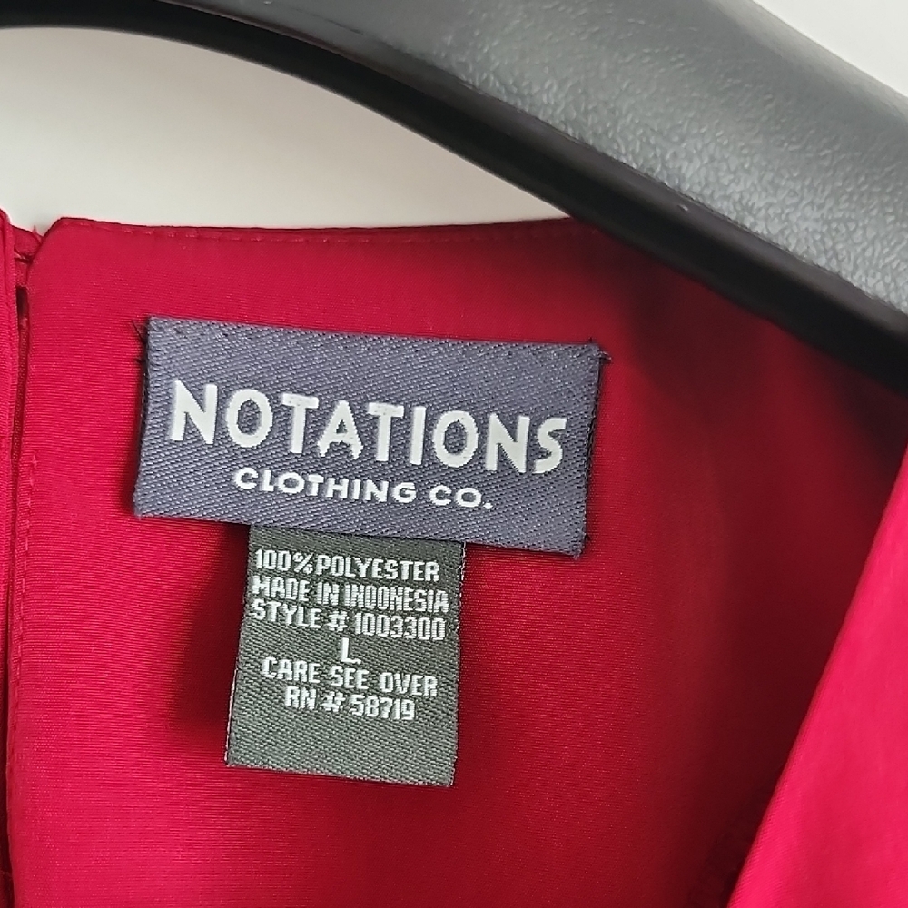Notations‎ Women's Bold Red Tank Top Woman's Large - Picture 2 of 5